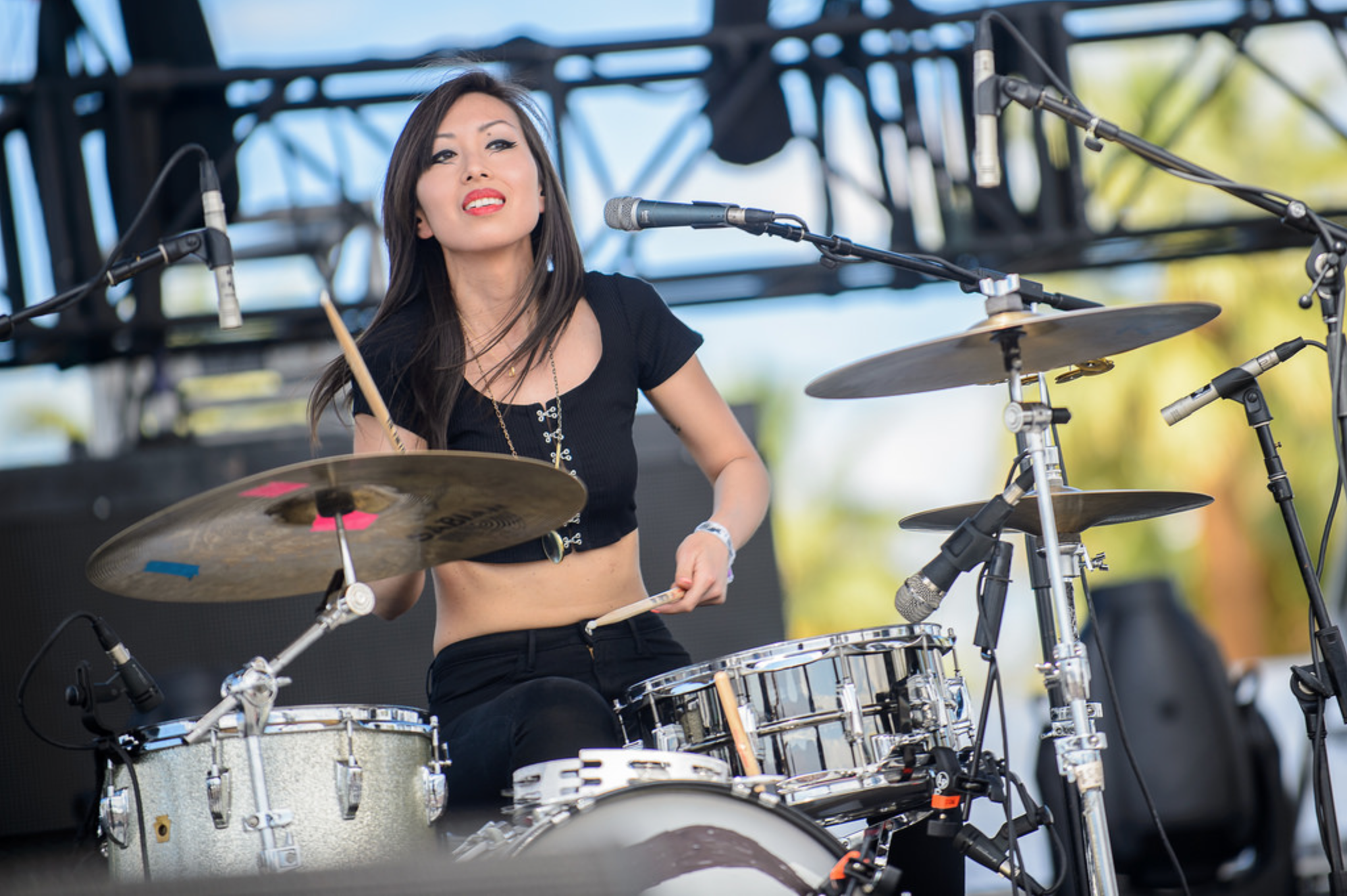 Sandra Vu in Dum Dum Girls at Coachella by Adam Kissick for NPR